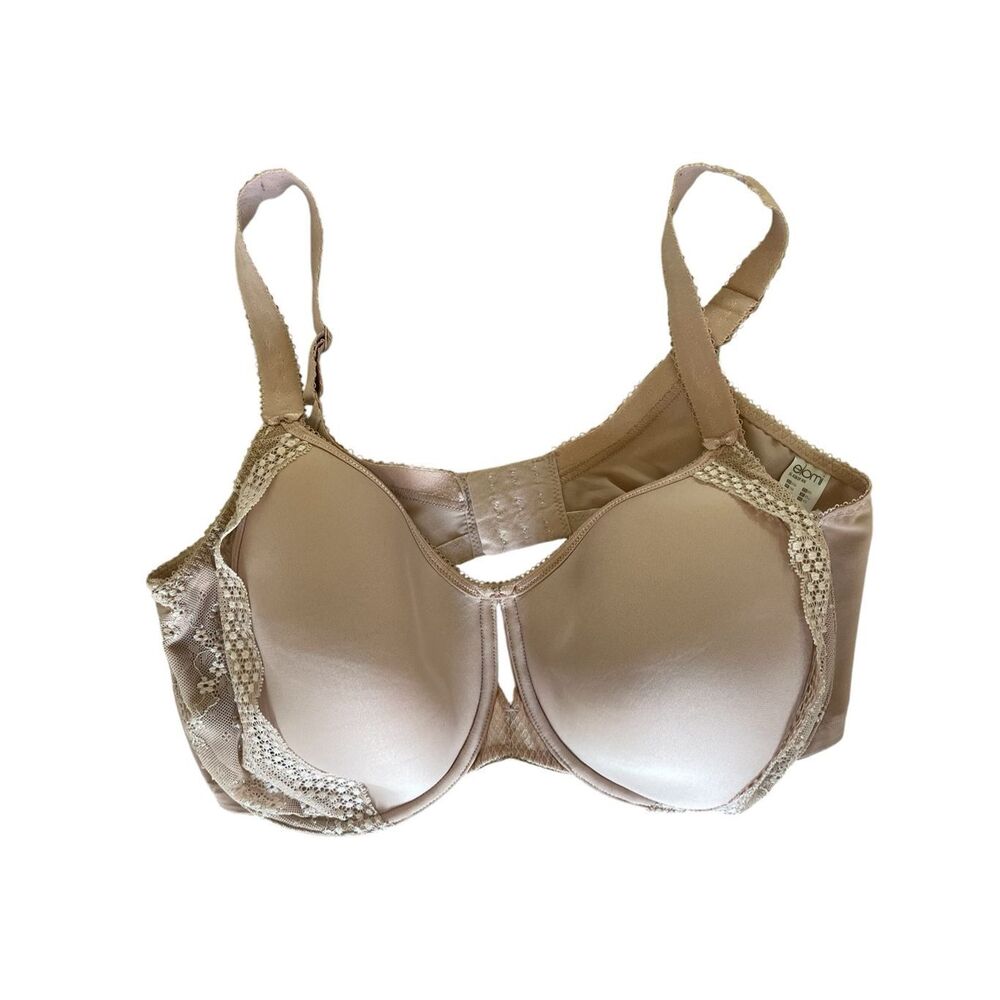 Elomi Nude Tan Bra Women’s Plus Size 42I Underwire Support Wide Straps Neutral